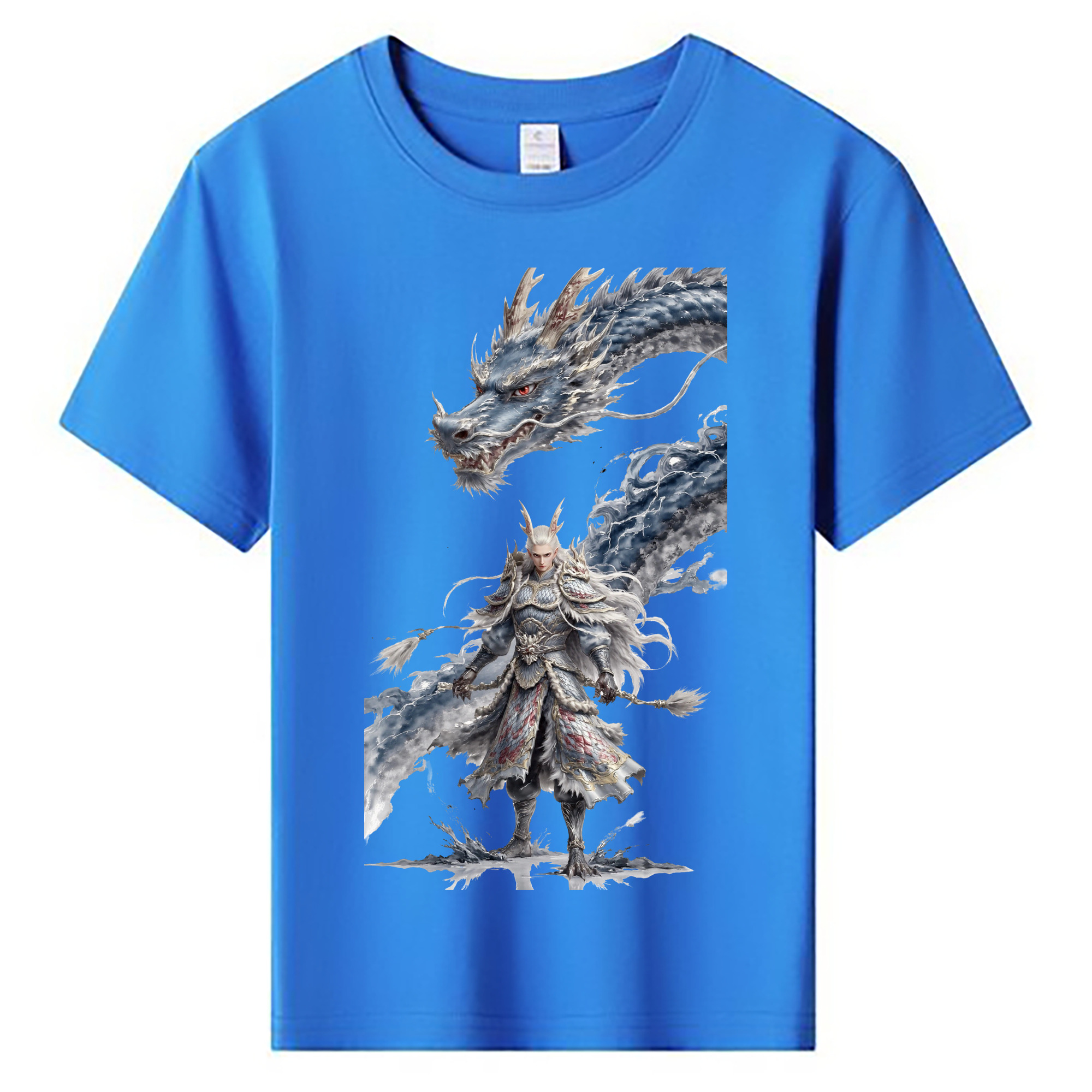 （画像用） Ne Zha 2 ナタ 魔童の大暴れ 綿100％キッズTシャツ（フロントプリント）